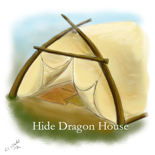 Dragon House made of Hide and Trees